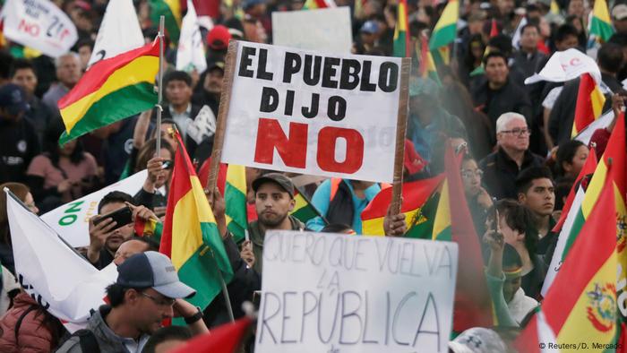 Protestas en Bolivia.