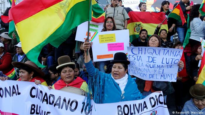 Protesta en La Paz por los incendios en la Chiquitania Boliviana. (Archivo).