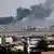 Türkei/Syrien: Ceylanpinar - Rauch über syrische Stadt Ras al-Ain