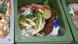 Food waste in a trash can Food waste in a trash can
