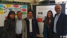 Das Team der Fundación para el Periodismo stellte bei einer Veranstaltung der GIZ in La Paz