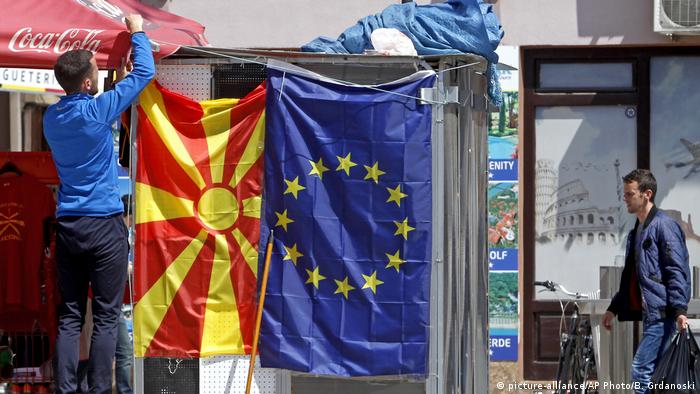 Nordmazedonien EU Flaggenverkauf