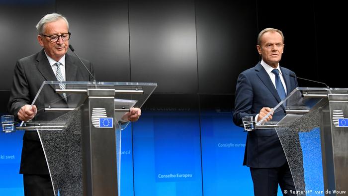 Brüssel | Zweiter Tag des EU Gipfel | Jean-Claude Juncker und Donald Tusk