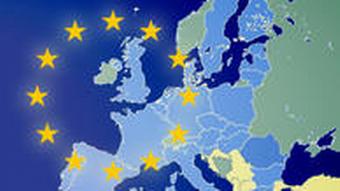 EU Logo mit Karte und Flagge 2010 Grafik: DW-Grafik, Olof Pock Datum 06.01.2010
