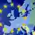 Europa-Karte mit Grenzen der EU und Sternen darüber (Grafik: DW/Olof Pock)
