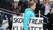 Greta Thunberg bei einer Klimademonstration in Edmonton, Kanada Greta Thunberg bei einer Klimademonstration in Edmonton, Kanada