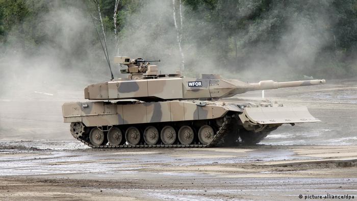 Un tanque alemán Leopard 2A7+.
