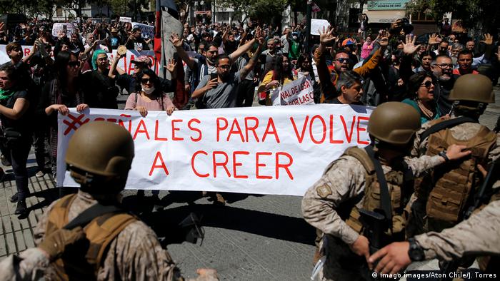 Chile Protest Valparaiso