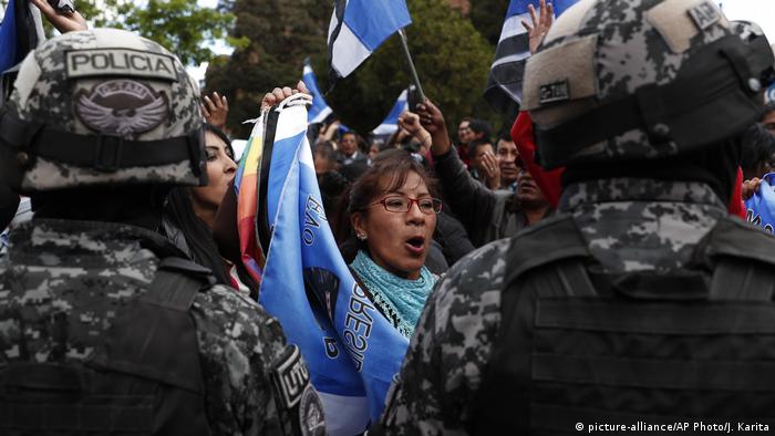 Manifestaciones en La Paz de seguidores de Evo Morales. (21.10.2019).