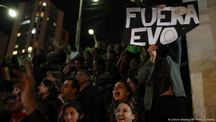 Protestas contra Morales.