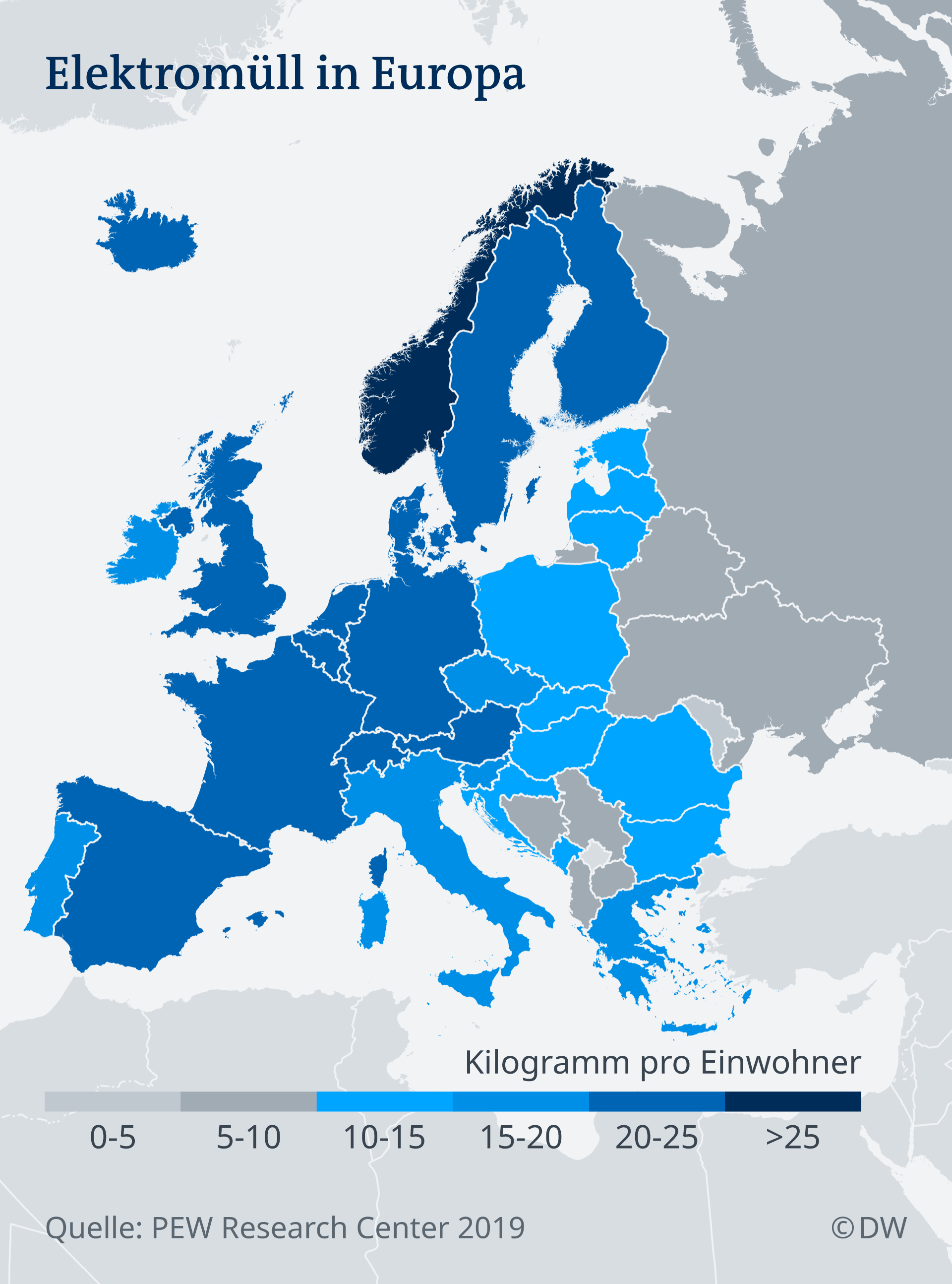 Infografik Elektromüll in Europa DE