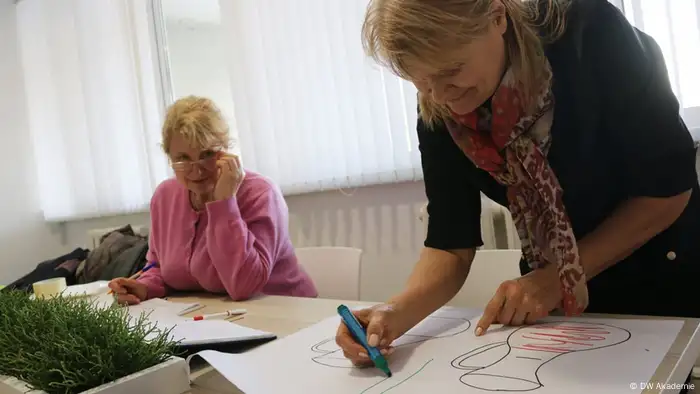 Lehrer nehmen an einer Kompetenzschulung in Moldawien teil