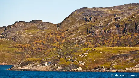 Barren rocky landscape near Kirkenes in northern Norway