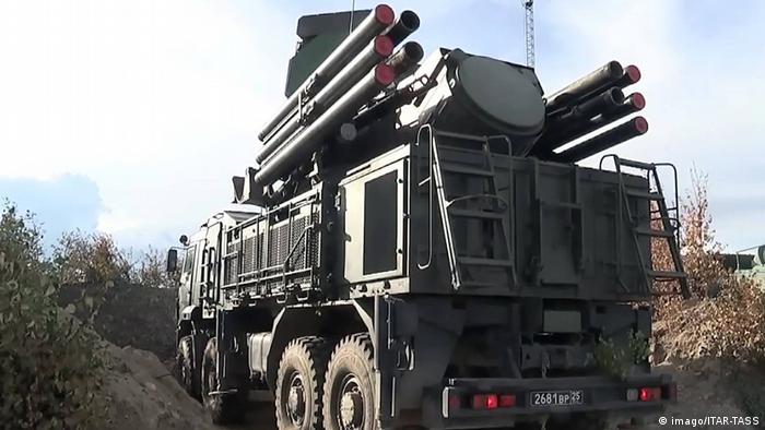 BURYATIA RUSSIA SEPTEMBER 12 2018 A Pantsir S missile system in preparation for the Vostok 2018