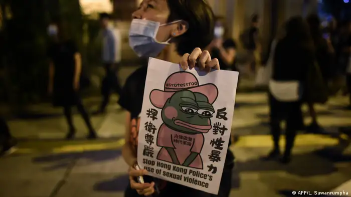 China Hongkong Proteste gegen Polizei-Gewalt gegenüber Frauen