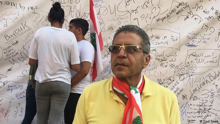 Ziad Saab - Ex-Fighter for Peace im Libanon bei den Protesten in Beirut Oktober 2019