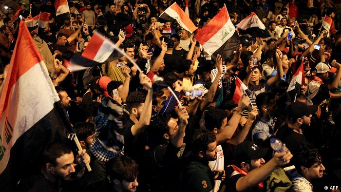 Irak Demonstration auf dem Tahrir Square