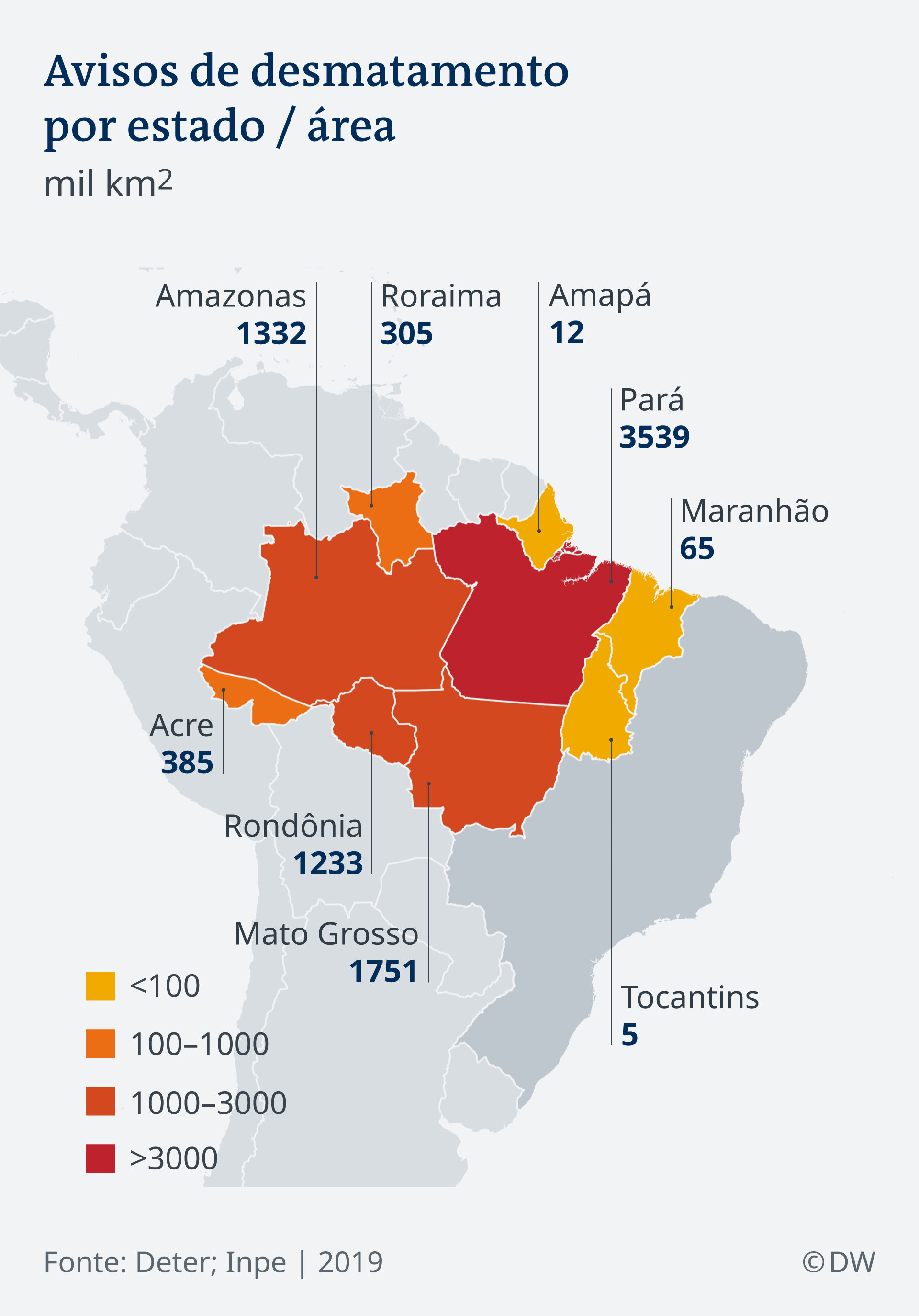 Estudo mostra que as é o estado com maior área de terras públicas  'sem destinação' na Amazônia Legal, as