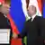Russische Präsident Vladimir Putin trifft mit ungarischem Ministerpräsident Viktor Orban