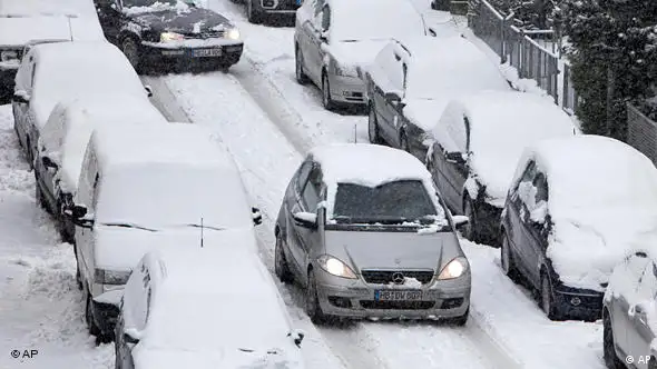 Auto Schnee Chaos Norden Deutschland Flash