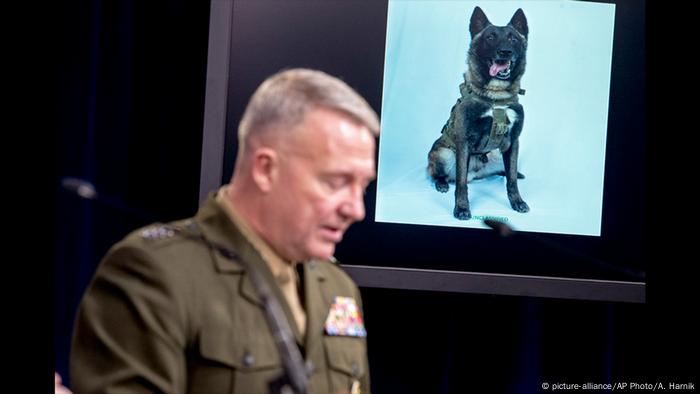 Washington PK al-Baghdadi Einsatz Militärhund Conan (picture-alliance/AP Photo/A. Harnik)
