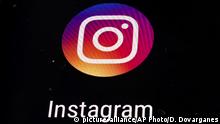 FILE - In this Thursday, Nov. 29, 2018 file photo, the Instagram app logo is displayed on a mobile screen in Los Angeles. Instagram has agreed to ban graphic images of self-harm after objections were raised in Britain following the suicide of a teen whose father said the photo-sharing platform had contributed to her decision to take her own life. (AP Photo/Damian Dovarganes, File) |
