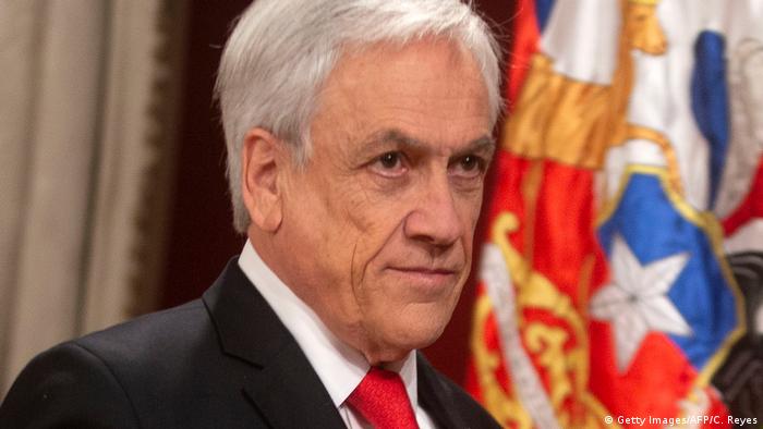 Chile Krise l Massenproteste - Präsident Sebastian Piñera