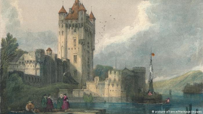 Замок в Эльтвилле-ам-Райн на картине 1834 года