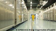 A handout picture released by Iran's Atomic Energy Organization on November 6, 2019, shows the interior of the Fordo (Fordow) Uranium Conversion Facility in Qom, in the north of the country. - An Iranian official announced that the plant will start enriching uranium at midnight. (Photo by HO / Atomic Energy Organization of Iran / AFP) / === RESTRICTED TO EDITORIAL USE - MANDATORY CREDIT AFP PHOTO / HO / ATOMIC ENERGY ORGANIZATION OF IRAN - NO MARKETING NO ADVERTISING CAMPAIGNS - DISTRIBUTED AS A SERVICE TO CLIENTS ===