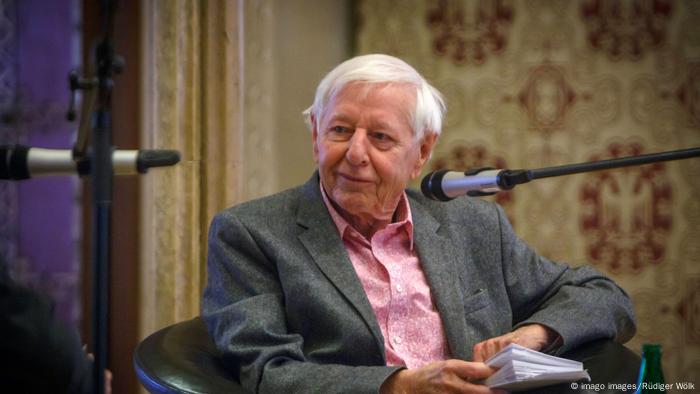Hans Magnus Enzensberger bei einer Veranstaltung in Münster 2017