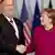 Pompeo and Merkel shake hands