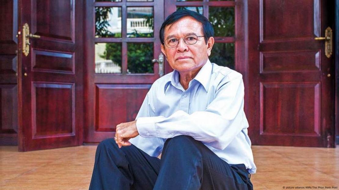 Kem Sokha pictured sitting in his house