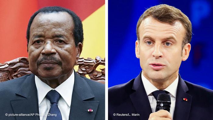 Cameroon's President Paul Biya und Fench President Emmanuel Macron
