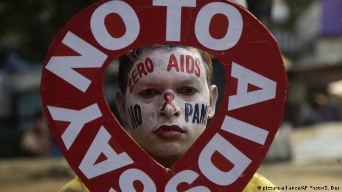 Активист по борьбе со СПИДом в Индии