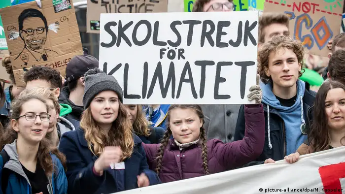 Greta Thunberg at the Fridays for Future protest in Berlin