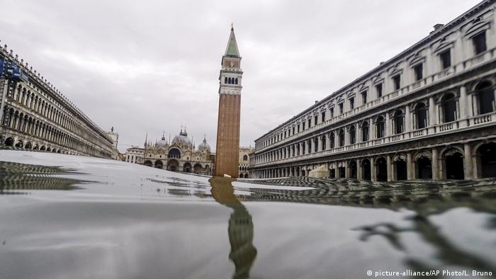 A flooded St Mark's Square