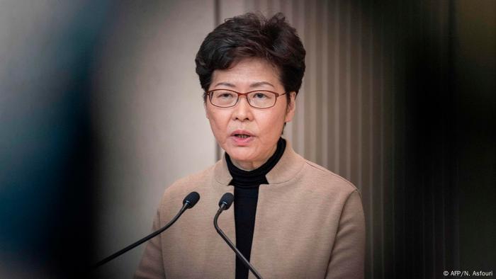 Hongkong PK Carrie Lam Proteste PolyU (AFP/N. Asfouri)