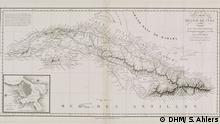 Karte zum Reisebericht über Kuba von Alexander von Humboldt
Zeichner: Pierre Lapie; Paris, 1820; 40,4 x 71,7 cm
© DHM/ S. Ahlers