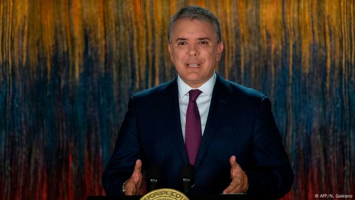 Kolumbien Bogota Präsident Ivan Duque (AFP/N. Galeano)