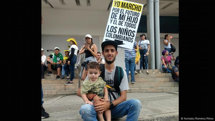 Kolumbien Medellin Paro Nacional Landesweiter Streik gegen Regierung (Hurtado/Ramirez/Pérez)