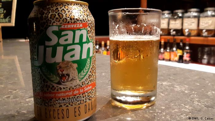 Lata de cerveza San Juan, de Pucallpa.