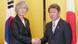 Japanese Foreign Minister Toshimitsu Motegi (right) and South Korean Foreign Minister Kang Kyung-wha Japanese Foreign Minister Toshimitsu Motegi (right) and South Korean Foreign Minister Kang Kyung-wha
