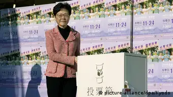 Hongkong Lokalwahlen Regierungschefin Carrie Lam