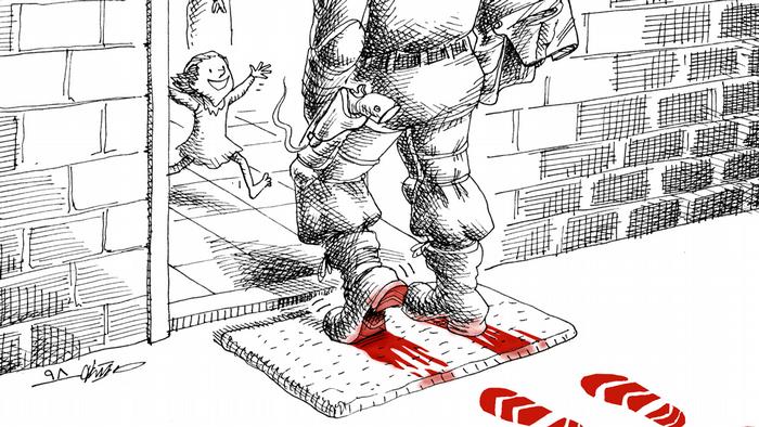 Iran Karikatur von Mana Neystani Unterdrückung