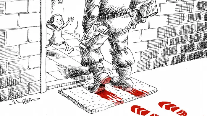 Iran Karikatur von Mana Neystani Unterdrückung