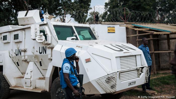 A UN armored vehicle in Beni
