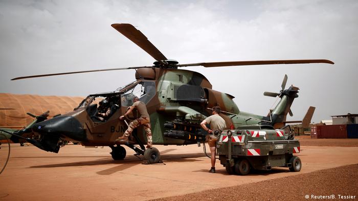 Un hélicoptère Eurocopter Tiger, utilisé lors de l'opération Barkhane, à Gao