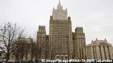 MOSCOW, RUSSIA - NOVEMBER 7, 2019: A view of the main building of the Russian Foreign Ministry in Smolenskaya Square. Mikhail Japaridze/TASS PUBLICATIONxINxGERxAUTxONLY TS0C219C