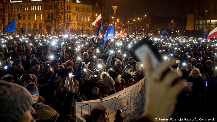 Polen Posen Protest gegen Justizreform der Regierung