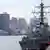 US-Kriegsschiff USS Curtis Wilbur  im Hafen von Hongkong